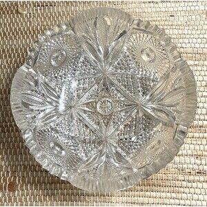 Vintage Imperial Glass Co. No. 517 Cut Glass Bowl 8-Inch Diameter